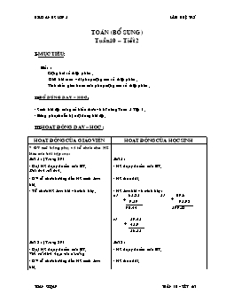 Giáo án Toán bổ sung lớp 5 - Tuần 10 - Tiết 2 - Lâm Huệ Trí