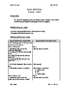 Giáo án Toán bổ sung lớp 5 - Tuần 18 - Tiết 2 - Lâm Huệ Trí