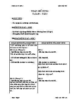 Giáo án Toán bổ sung lớp 5 - Tuần 20 - Tiết 2 - Lâm Huệ Trí