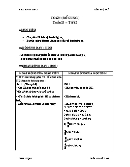 Giáo án Toán bổ sung lớp 5 - Tuần 25 - Tiết 2 - Lâm Huệ Trí