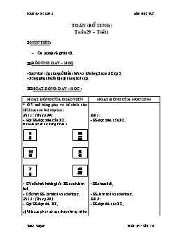 Giáo án Toán bổ sung lớp 5 - Tuần 29 - Tiết 1 - Lâm Huệ Trí