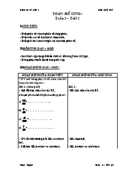 Giáo án Toán bổ sung lớp 5 - Tuần 3 - Tiết 2 - Lâm Huệ Trí