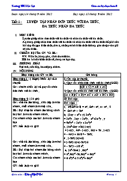 Giáo án tự chọn Toán 8 - Đặng Mậu Phú