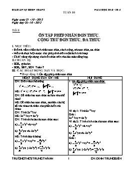 Giáo án Tự chọn Toán 8 - Đinh Trung Kiên