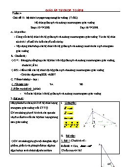 Giáo án tự chọn Toán 9 - Chủ đề II: Hệ thức lượng trong tam giác vuông - Tiết 2