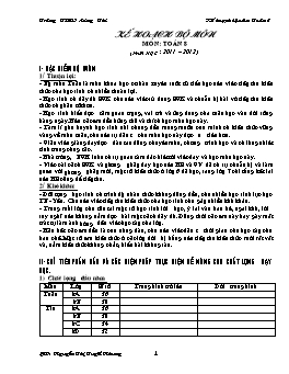 Kế hoạch giảng dạy môn Toán lớp 8 năm học 2011-2012 - Nguyễn Thị Tuyết Nhung