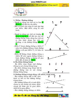 Tài liệu Ôn thi vào Trung học Phổ thông môn Toán - Phạm Văn Hiệu