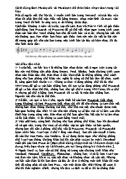 Cách dùng font Musiqwik và Musisync để chèn bản nhạc vào trong tài liệu
