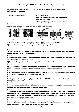 Đề thi chọn học sinh giỏi Quốc gia môn Sinh học Lớp 12 - Trần Mộng Lai