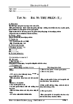 Giáo án dạy môn Sinh học 6 học kì II