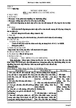 Giáo án dạy Sinh học 6 trọn bộ hoàn chỉnh