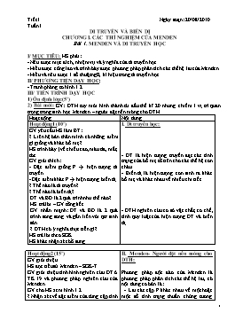 Giáo án dạy Sinh học 9 cả năm năm 2010