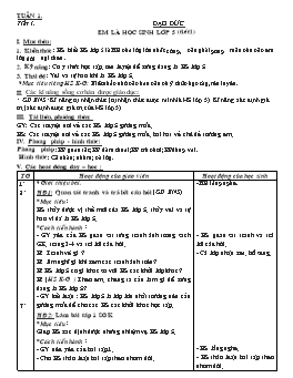 Giáo án giảng dạy Lớp 5 - Tuần 1