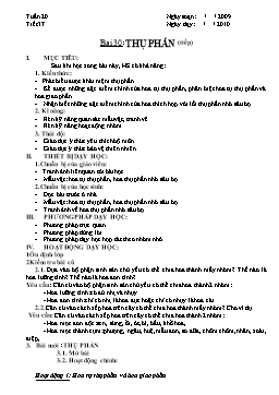 Giáo án giảng dạy Sinh học lớp 6 học kỳ II