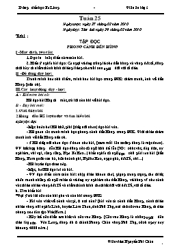Giáo án Lớp 5 - Tuần 25 - Năm học 2009-2010