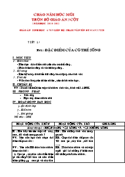 Giáo án môn Sinh học Khối 6 - Tiết 1 đến 8 - Phạm Văn Tín