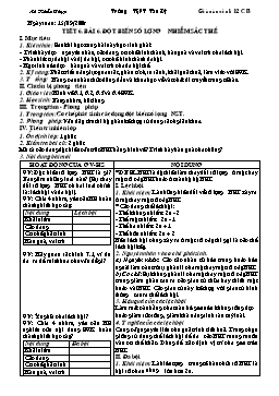 Giáo án Sinh học 12 - Tiết 6: Đột biến số lượng nhiễm sắc thể - Năm học 2008-2009