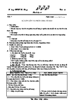 Giáo án Sinh học 6 cả năm - Tiết 7 đến 10