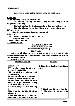 Giáo án Sinh học 6 học kì I - Năm học 2007-2008