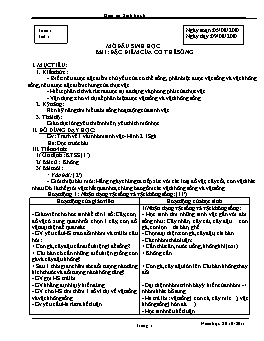 Giáo án Sinh học 6 - Học kỳ I - Năm học 2010-2011