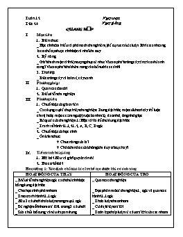Giáo án Sinh học 6 - Tiết 24: Quang hợp - Năm học 2011-2012