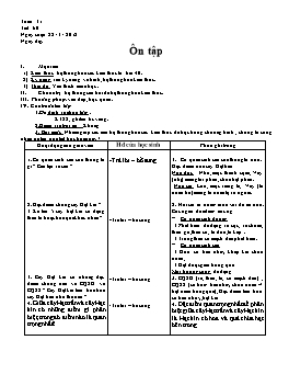 Giáo án Sinh học 6 - Tiết 60+61 - Năm học 2011-2012