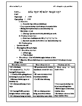 Giáo án Sinh học 6 - Tiết 7: Cấu tạo tế bào thực vật - Năm học 2011-2012