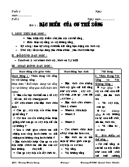 Giáo án Sinh học 6 trọn bộ năm học 2012-2013