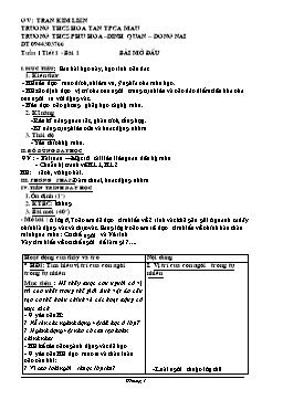 Giáo án Sinh học 8 cả năm - Trần Kim Liên