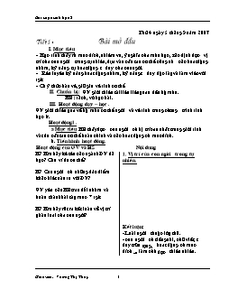 Giáo án Sinh học 8 - Chương trình cả năm - Năm học 2007-2008