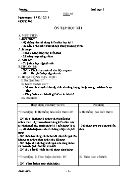 Giáo án Sinh học 8 học kì II năm 2011