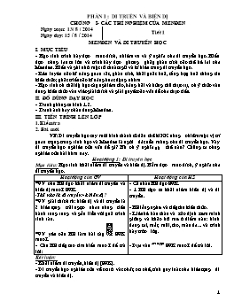 Giáo án Sinh học 9 - Chương trình cả năm - Năm học 2013-2014