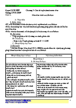 Giáo án Sinh học Khối 6 - Chương trình cả năm - Năm học 2009-2010