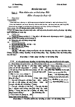 Giáo án Sinh học Khối 6 - Chương trình học cả năm - Năm học 2010-2011