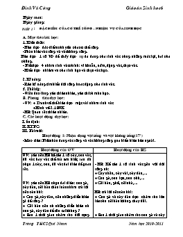 Giáo án Sinh học Khối 6 trọn bộ
