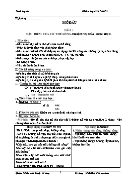 Giáo án Sinh học lớp 6 cả năm - Hà Thế Mỹ