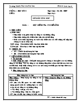 Giáo án Sinh học lớp 6 cả năm - Năm học 2007-2008