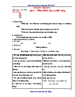 Giáo án Sinh học Lớp 6 cả năm - Năm học 2010-2011