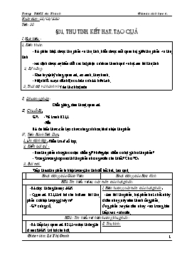 Giáo án Sinh học Lớp 6 - Học kỳ II - Năm học 2009-2010