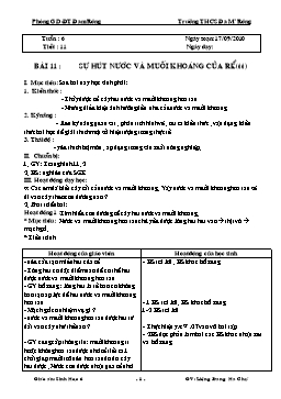 Giáo án Sinh học Lớp 6 - Tiết 11+12 - Năm học 2010-2011