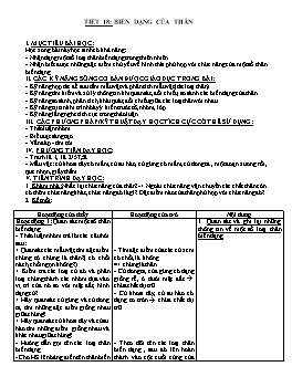 Giáo án Sinh học Lớp 6 - Tiết 18: Biến dạng của thân