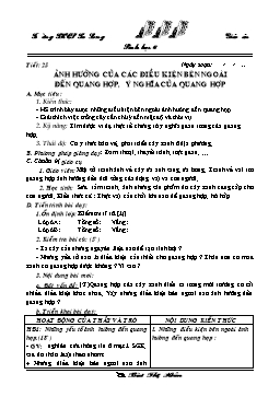 Giáo án Sinh học Lớp 6 - Tiết 25+26