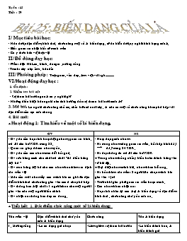 Giáo án Sinh học Lớp 6 - Tiết 29: Biến dạng của lá - Năm học 2007-2008