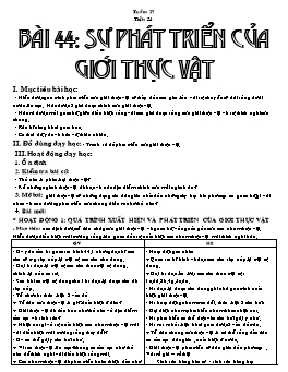 Giáo án Sinh học Lớp 6 - Tiết 54: Sự phát triển của giới thực vật