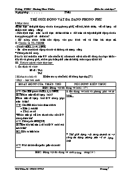 Giáo án Sinh học Lớp 7 - Tiết 1 đến 60