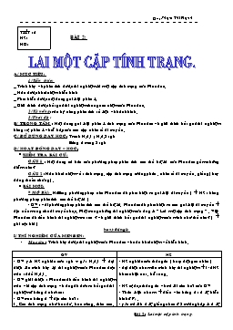 Giáo án Sinh học Lớp 9 - Tiết 2: Lai một cặp tính trạng