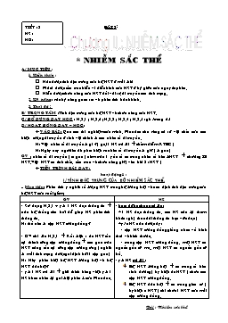 Giáo án Sinh học Lớp 9 - Tiết 8: Nhiễm sắc thể