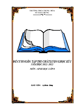 Đề cương ôn tập thi chất lượng học kỳ I năm học 2011- 2012 - Môn Sinh học Lớp 8 - Lý Đình Dũng