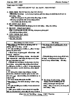 Giáo án môn Sinh học 7 - Cả năm - Năm học 2009-2010