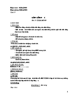 Giáo án môn Sinh học 7 - Học kỳ II - Năm học 2008-2009